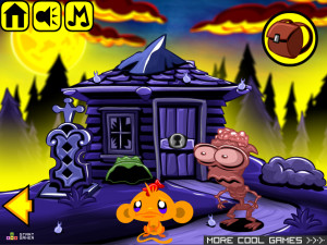 Игра Счастливая Обезьянка 666: Ожерелье Дьявола (Monkey GO Happy Stage 666: Devils Necklace) — играть онлайн бесплатно (изображение №5)