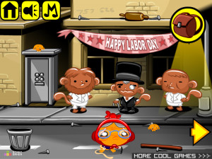 Игра Счастливая Обезьянка 669 (Monkey GO Happy Stage 669: Wearing white after Labor Day starts a war with the rich people) — играть онлайн бесплатно (изображение №2)