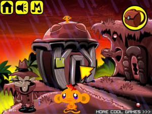 Игра Счастливая Обезьянка 670: Странный Мир — Глава 1 (Monkey GO Happy Stage 670: Weird World Chapter — 1) — играть онлайн бесплатно (изображение №2)