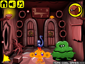 Игра Счастливая Обезьянка 670: Странный Мир — Глава 1 (Monkey GO Happy Stage 670: Weird World Chapter — 1) — играть онлайн бесплатно (изображение №4)