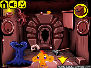 Игра Счастливая Обезьянка 670: Странный Мир — Глава 1 (Monkey GO Happy Stage 670: Weird World Chapter — 1) — играть онлайн бесплатно (изображение №5)