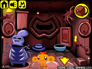 Игра Счастливая Обезьянка 670: Странный Мир — Глава 1 (Monkey GO Happy Stage 670: Weird World Chapter — 1) — играть онлайн бесплатно (изображение №6)