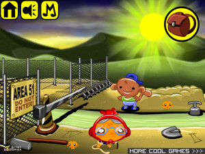 Игра Счастливая Обезьянка 671: Тема Зоны 51 и E.T. Возвращаясь Домой (Monkey GO Happy Stage 671: Area 51 theme and E.T. going back home theme) — играть онлайн бесплатно (изображение №2)