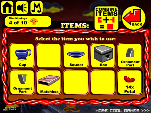 Игра Счастливая Обезьянка 675: Красавица и Чудовище (Monkey GO Happy Stage 675: Beauty and the beast A mutant ghoul looks for a beauty cure-all) — играть онлайн бесплатно (изображение №4)