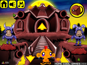 Игра Счастливая Обезьянка 676: Странный Мир — Глава 4 (Monkey GO Happy Stage 676: Weird World Chapter — 4) — играть онлайн бесплатно (изображение №3)