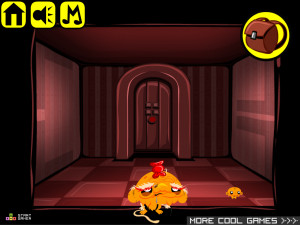 Игра Счастливая Обезьянка 693: 10 Дверей (Monkey GO Happy Stage 693: Monkey escape room. 10 doors. Krampus and Santa theme-weighing monkey kids) — играть онлайн бесплатно (изображение №3)