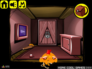 Игра Счастливая Обезьянка 693: 10 Дверей (Monkey GO Happy Stage 693: Monkey escape room. 10 doors. Krampus and Santa theme-weighing monkey kids) — играть онлайн бесплатно (изображение №7)