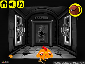 Игра Счастливая Обезьянка 693: 10 Дверей (Monkey GO Happy Stage 693: Monkey escape room. 10 doors. Krampus and Santa theme-weighing monkey kids) — играть онлайн бесплатно (изображение №9)