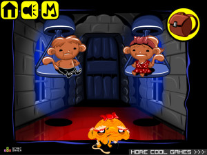 Игра Счастливая Обезьянка 693: 10 Дверей (Monkey GO Happy Stage 693: Monkey escape room. 10 doors. Krampus and Santa theme-weighing monkey kids) — играть онлайн бесплатно (изображение №11)