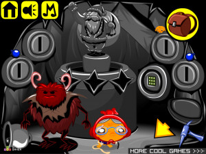 Игра Счастливая Обезьянка 694: Костюм Санты (Monkey GO Happy Stage 694: Santa Suit) — играть онлайн бесплатно (изображение №4)