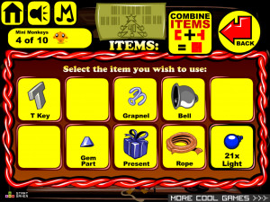 Игра Счастливая Обезьянка 694: Костюм Санты (Monkey GO Happy Stage 694: Santa Suit) — играть онлайн бесплатно (изображение №6)