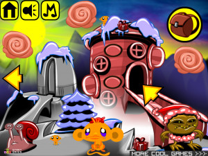 Игра Счастливая Обезьянка 695: Сочельник (Monkey GO Happy Stage 695: Christmas Eve) — играть онлайн бесплатно (изображение №4)