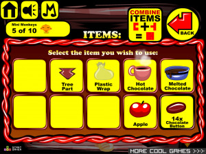 Игра Счастливая Обезьянка 696: Рождество, Шоколад и Подарки (Monkey GO Happy Stage 696: Xmas Candy World Chocolates and Presents) — играть онлайн бесплатно (изображение №4)