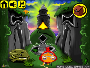 Игра Счастливая Обезьянка 698: Ящерица-Дракон (Monkey GO Happy Stage 698: DRAZARD - The Dragon Lizard) — играть онлайн бесплатно (изображение №2)