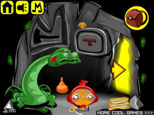 Игра Счастливая Обезьянка 698: Ящерица-Дракон (Monkey GO Happy Stage 698: DRAZARD - The Dragon Lizard) — играть онлайн бесплатно (изображение №5)