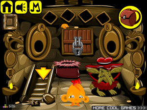 Игра Счастливая Обезьянка 699: Морская Змея (Monkey GO Happy Stage 699: Sea Snake) — играть онлайн бесплатно (изображение №7)