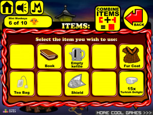 Игра Счастливая Обезьянка 700: Обезьяна, Ведьма и Платяной Шкаф (Monkey GO Happy Stage 700: The Monkey, the witch and the wardrobe) — играть онлайн бесплатно (изображение №4)