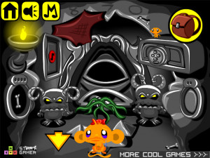 Игра Счастливая Обезьянка 701: Маленький Монстр (Monkey GO Happy Stage 701: Little Monster) — играть онлайн бесплатно (изображение №5)