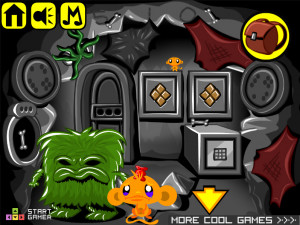 Игра Счастливая Обезьянка 701: Маленький Монстр (Monkey GO Happy Stage 701: Little Monster) — играть онлайн бесплатно (изображение №6)