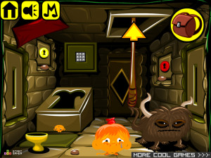 Игра Счастливая Обезьянка 703: Скрытая Статуя — Глава 1 (Monkey GO Happy Stage 703: The Hidden Statue Chapte — 1) — играть онлайн бесплатно (изображение №7)
