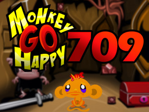 Игра Счастливая Обезьянка 709: Скрытая Статуя — Глава 4 (Monkey GO Happy Stage 709: The Hidden Statue Chapte — 4) — играть онлайн бесплатно (изображение №1)