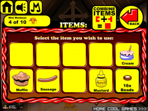 Игра Счастливая Обезьянка 710: Битва за Еду в Монастыре (Monkey GO Happy Stage 710: Monkeys food fight in a Monastery) — играть онлайн бесплатно (изображение №4)