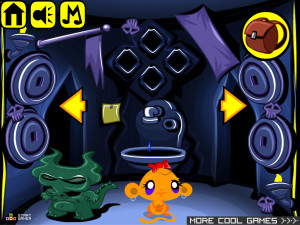 Игра Счастливая Обезьянка 713: Скрытая Статуя — Глава 6 (Monkey GO Happy Stage 713: The Hidden Statue Chapte — 6) — играть онлайн бесплатно (изображение №2)