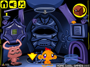 Игра Счастливая Обезьянка 713: Скрытая Статуя — Глава 6 (Monkey GO Happy Stage 713: The Hidden Statue Chapte — 6) — играть онлайн бесплатно (изображение №4)