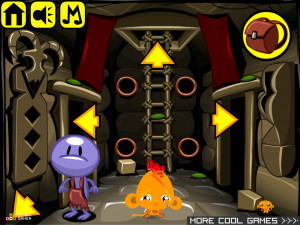 Игра Счастливая Обезьянка 715: Скрытая Статуя — Глава 7 (Monkey GO Happy Stage 715: The Hidden Statue Chapte — 7) — играть онлайн бесплатно (изображение №3)