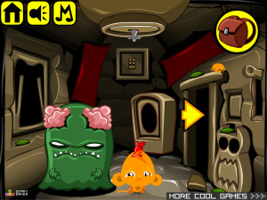 Игра Счастливая Обезьянка 715: Скрытая Статуя — Глава 7 (Monkey GO Happy Stage 715: The Hidden Statue Chapte — 7) — играть онлайн бесплатно (изображение №4)