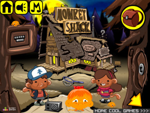 Игра Счастливая Обезьянка 718: Чудовищный Пеликан, Который Ест Все (Monkey GO Happy Stage 718: Monkey and the monster pelican that eats everything / Gravity falls) — играть онлайн бесплатно (изображение №2)