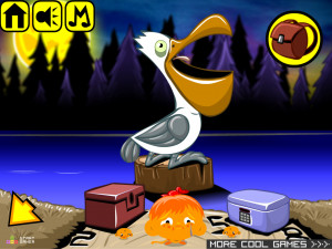 Игра Счастливая Обезьянка 718: Чудовищный Пеликан, Который Ест Все (Monkey GO Happy Stage 718: Monkey and the monster pelican that eats everything / Gravity falls) — играть онлайн бесплатно (изображение №3)