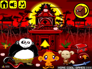 Игра Счастливая Обезьянка 724: Мо Обезьяна Кунг-Фу (Monkey GO Happy Stage 724: Mo the Kung Fu Monkey) — играть онлайн бесплатно (изображение №2)