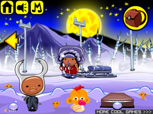 Игра Счастливая Обезьянка 726 (Monkey GO Happy Stage 726: Hollow Knight Yukon 1000 race, landscape and creatures) — играть онлайн бесплатно (изображение №2)