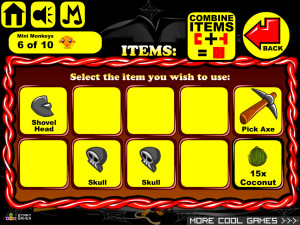 Игра Счастливая Обезьянка 728 (Monkey GO Happy Stage 728: Monkey Pirates with A Letter of Marque Monkey food fight) — играть онлайн бесплатно (изображение №4)