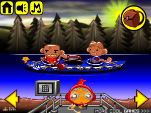 Игра Счастливая Обезьянка 734: Самая Длинная в Мире Гонка на Каноэ (Monkey GO Happy Stage 734: Yukon 1000 | World's Longest Canoe Race) — играть онлайн бесплатно (изображение №3)