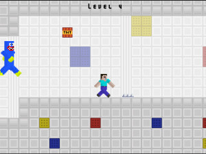 Игра Нуб Против Синего Монстра (Noob Vs Blue Monster) — играть онлайн бесплатно (изображение №3)