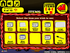 Игра Счастливая Обезьянка 738:Обезьянки Рисуют Пальцами (Monkey GO Happy Stage 738: Monkeys Finger Painting) — играть онлайн бесплатно (изображение №4)