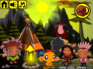 Игра Счастливая Обезьянка 740: Жара на Аляске (Monkey GO Happy Stage 740: Heat wave in Alaska and the last Otterman) — играть онлайн бесплатно (изображение №2)