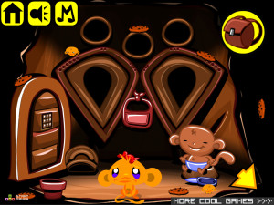 Игра Счастливая Обезьянка 742 (Monkey GO Happy Stage 742: Kookie monster and Pin the tail on the monkey) — играть онлайн бесплатно (изображение №3)