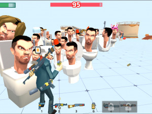 Игра Ты Против 100 Скибиди Туалетов (You vs 100 Skibidi Toilets) — играть онлайн бесплатно (изображение №3)