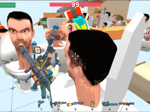 Игра Ты Против 100 Скибиди Туалетов (You vs 100 Skibidi Toilets) — играть онлайн бесплатно (изображение №4)