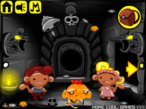 Игра Счастливая Обезьянка 750: Обезьяны Встречают Медузу (Monkey GO Happy Stage 750: Monkeys meet Medusa) — играть онлайн бесплатно (изображение №2)