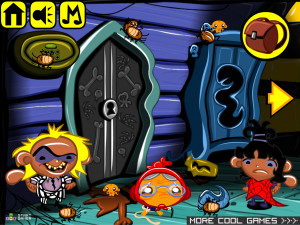 Игра Счастливая Обезьянка 752: Манкиджус (мультсериал «Битлджус») (Monkey GO Happy Stage 752: Monkeyjuice (animated Beetlejuice series)) — играть онлайн бесплатно (изображение №2)