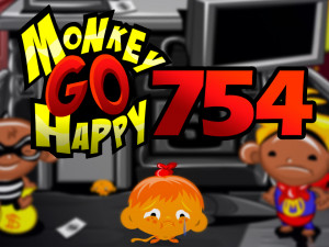 Игра Счастливая Обезьянка 754 (Monkey GO Happy Stage 754) — играть онлайн бесплатно (изображение №1)