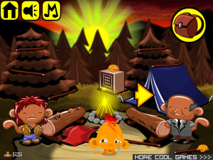 Игра Счастливая Обезьянка 786: Обезьяна Макгайвер (Ричард Дин Андерсон) Отправляется В Поход (Monkey GO Happy Stage 786: Monkey MacGyver(Richard Dean Anderson) goes camping and needs to find his way back home theme) — играть онлайн бесплатно (изображение №2)