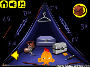 Игра Счастливая Обезьянка 786: Обезьяна Макгайвер (Ричард Дин Андерсон) Отправляется В Поход (Monkey GO Happy Stage 786: Monkey MacGyver(Richard Dean Anderson) goes camping and needs to find his way back home theme) — играть онлайн бесплатно (изображение №3)