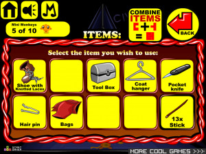 Игра Счастливая Обезьянка 786: Обезьяна Макгайвер (Ричард Дин Андерсон) Отправляется В Поход (Monkey GO Happy Stage 786: Monkey MacGyver(Richard Dean Anderson) goes camping and needs to find his way back home theme) — играть онлайн бесплатно (изображение №4)