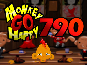 Игра Счастливая Обезьянка 790: Пьяный Дворецкий (Monkey GO Happy Stage 790: The Drunk Butler) — играть онлайн бесплатно (изображение №1)