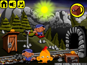 Игра Счастливая Обезьянка 792: Гора Рашмор (Monkey GO Happy Stage 792: The steam train railroad adventure through Mount Rushmore theme) — играть онлайн бесплатно (изображение №2)